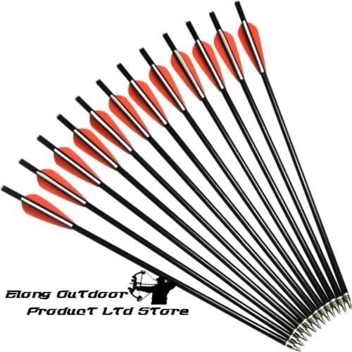 12X 14" 16" 18" Fiberglass Arrow Crossbow Bolts 3" Plastic Vane Flat Nock Screw Point Archery Bow Outdoor Free Shipping Hunting