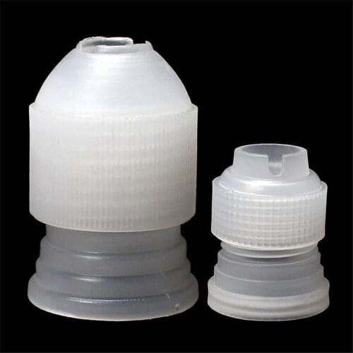 2PCS Cake Decorating Icing Pastry Bags Coupler Tip Nozzles Adaptor Sugarcraft Tools