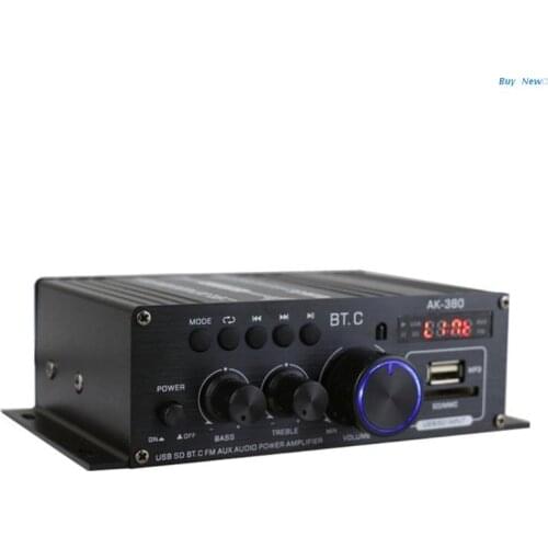 20CE 40Wx2 Stereo Home Car HiFi Power Amplifiers 12V Digital Sound Amplifier -BASS Music Player FM Radio