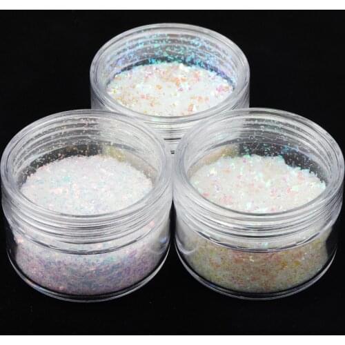 3Pcs Holographic Glitter For Nails Sparkly Iridescent Glitter Flakes Powder Spangles Sequins Nail Art Decorations Manicure Tools