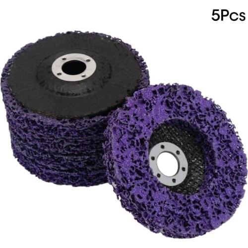 5pcs Grinding Wheel Angle Grinder Coral Disc 125 mm Poly Strip Disc Wheel Paint Rust Removal Cleaning Angle Grinder Disassembly