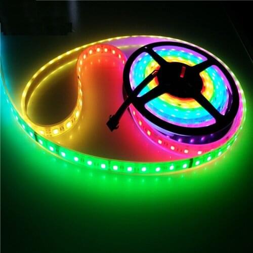 50m 30led/m 60led/m DC12V ws2811ic 5050 RGB SMD individually addressable ws2811 led pixels strip,full color Flexible LED strip