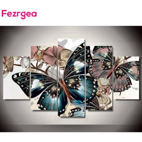 5D DIY Diamond Embroidery Colorful Butterfly Diamond Painting Cross Stitch Full Round Drill Rhinestone Mosaic Multi-picture