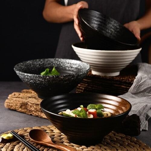 700ml,1000ml,1500ml Japanese ceramic bowl Noodle bowl Large capacity rice bowl Household tableware decoration