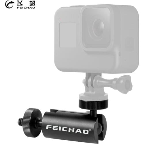 Aluminum Alloy Tripod Adapter Magic Arm Dual Ball Head Mount Bracket 1/4" for Monitor Light DV DSLR for Gopro Action Cameras