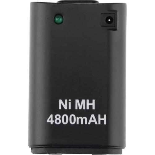 4800mAh Rechargeable Battery Pack + USB Charger Cable For XBOX 360 Wireless Controller High Quality Black White