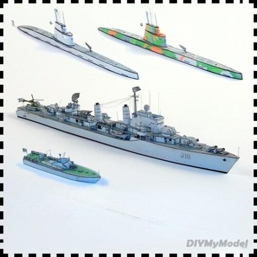 DIYMyModeI Swedish SMALAND class destroyer 1:400 DIY Handcraft Paper Model Kit Handmade Toy Puzzles Gift Movie prop