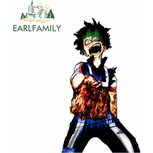 EARLFAMILY 13cm x 7.9cm for My Hero Academia Personality Creative Car Stickers DIY Occlusion Scratch Hip Hop 3D Sticker Decal