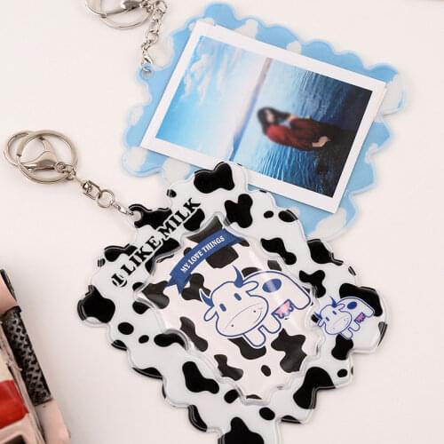 INS Key Ring With Card Holder Photo Album Keyring Decorations Credit Card Holder Photo Album Card Holder Simplicity Key Ring