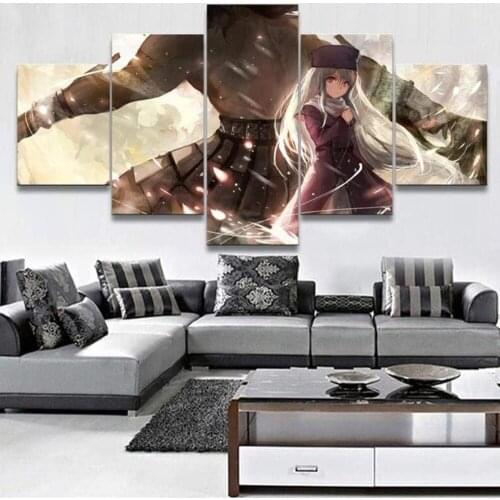 5 Piece Wall Art Canvas Anime Manga Figure Berserker Pictures And Posters Home Decor Modern Living Room Decoration Paintings