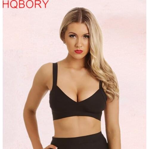 Crop Bandage Top Strap Black High Quality Elastic Knitted Women Sexy New Fashion 2018 Summer