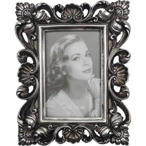 Fashion Baroque Resin Embossed Bright Gold Royal Luxury Swing Photo Frame