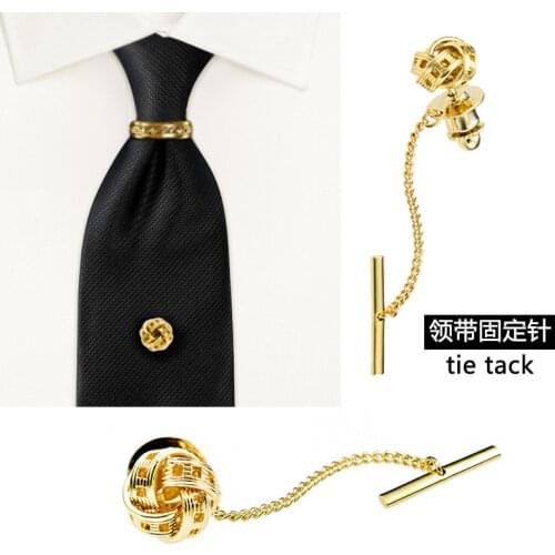 Mens Jewelry Shirts Tie Tack Collar Pin Copper Man Suit Shirt Tie Pins Collar Button Weaving Gift Brooch Business Accessories