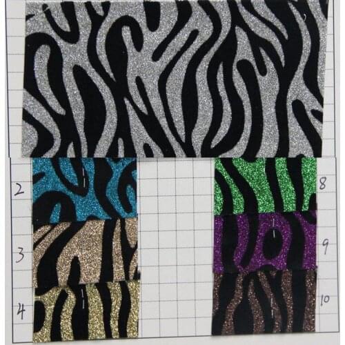 Factory wholesae new decoration packaging special leather material leopard PU glitter leather material