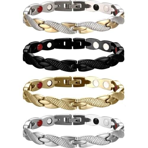 Twisted Dragon Pattern Healthy Care Magnetic Magnet Bracelet For Women Power Therapy Magnets Bracelets Bangles For Women Men