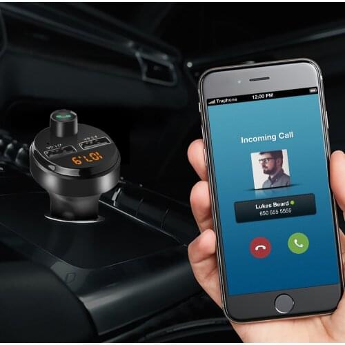 TF Udisk V5.0 FM Transmitter Modulator Bluetooth Handsfree Car Kit MP3 Player 3.6A Dual USB Car Phone Charger Mini Universal 615