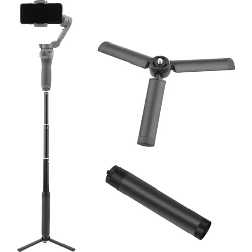 Extension Pole Selfie Stick Folding Tripod for DJI OM 4 Osmo Mobile 3 2 Zhiyun Mount Stand Bracket Handheld Gimbal Accessories