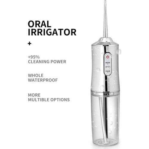 USB Rechargeable 3 Modes Portable Oral Irrigator 220ML Water Jet Teeth Cleaner Portable Dental Water Flosser Teeth Whitening