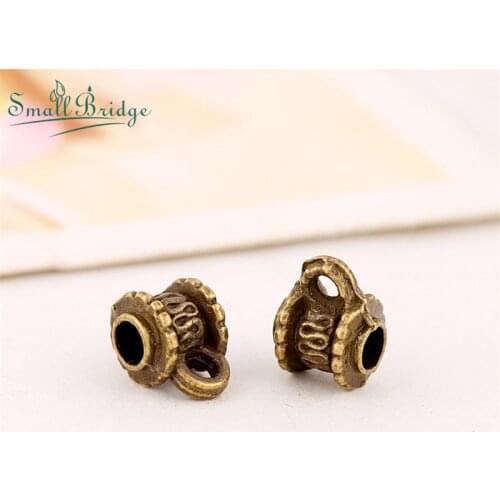 50pcsPlating Vintage Metal Beads for Bracelet Necklace Pendant Connector Jewelry Making Accessories Elbow Hanging Head Wholesale