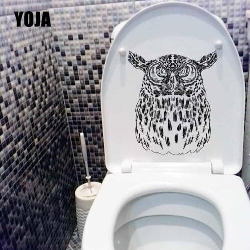 YOJA 19.1X22.2CM Owl Art Mural Wall Sticker Living Room Home Decor Toilet Seat Decal T5-0551