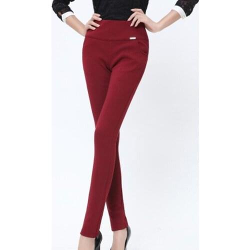Women Pants 2018 Fashion Plus Size S-5XL Elastic Waisted Pencil Pants Solid OL Style High Waist Elastic Trouser pantalon femme