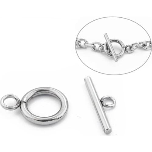 10sets Stainless Steel Toggle Clasps Fashion Toggle Clasps Buckle Connector For DIY Bracelet Necklace Jewelry Accessories Making