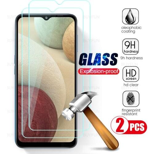 2pcs full cover screen protectors tempered glass for samsung samsunga12 galaxya12 galaxy a12 a 12 sm-a125f/dsn 6.5'' phone film
