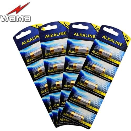 20pcs/4pack Wama New 10A L1022 9V Alkaline Batteries for Garage Doors Doorbell Remote Control Alarm Replace A23L 12V Battery