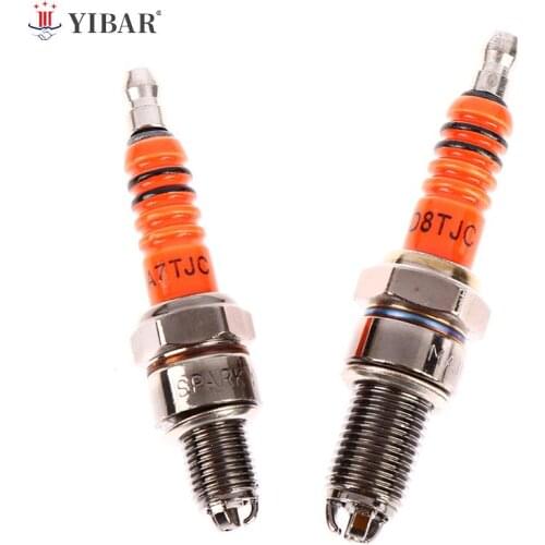 3 Electrode Spark Plug A7tc D8TC For 50cc 110cc 125cc Atv Scooter Dirt Bike
