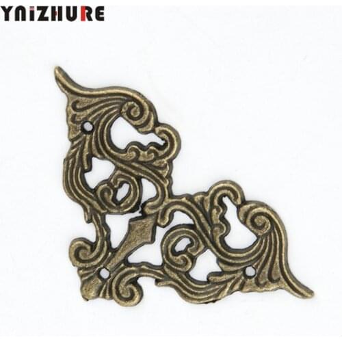 8PCS 44mm Antique Jewelry Corner Protector Wooden Box Frame Feet Leg Decorative Protectors For Furniture Hardware Accessories