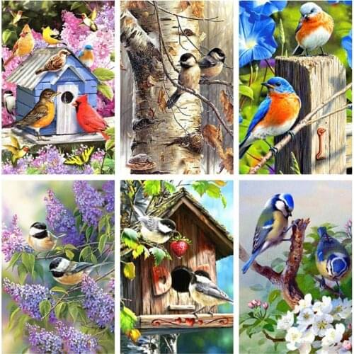 Diy 5d Full Drill Round Square Rhinestones landspace Bird animal Painting Embroidery Home Decor Handmade Gift Diamond Painting