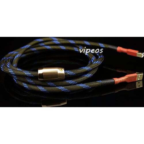 Aucharm top Copper plating silver HIFI fever CD amplifiers lotus head signal line audio decoder USB cable 1.5m