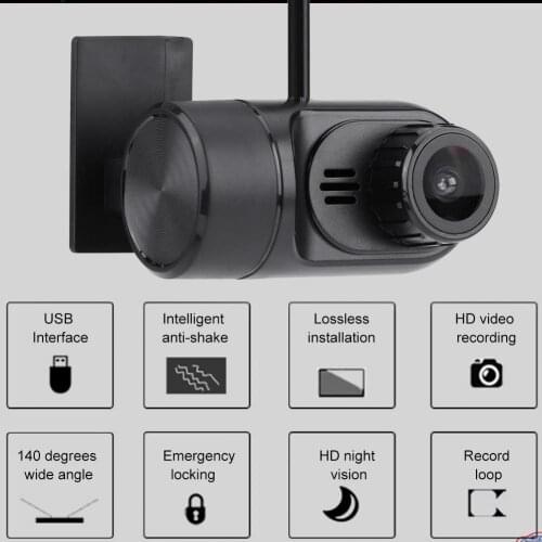 Dash Cam Car DVR Camera Recorder Dash Camera DVR Auto Video Recorder For Android Car Radio USB Support TF Card Motion Detection