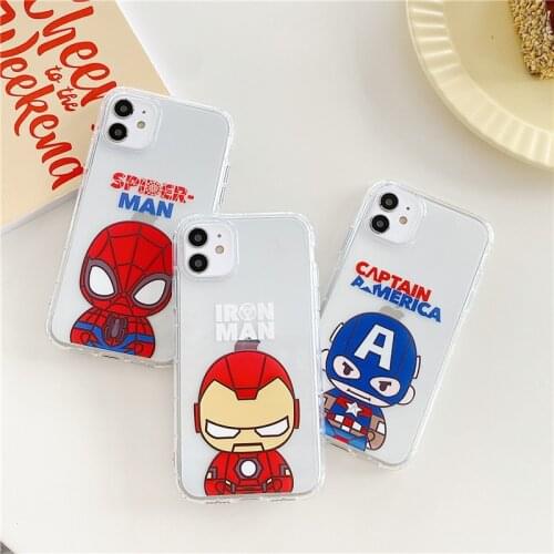 Disney Marvel Spider-Man Phone Case for Huawei P20 P30 P40 Lite Mate 20 30 Pro nova 3/4/5/7 Mobile Phone Cover Captain America