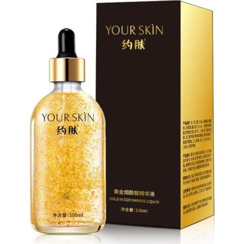 100ml 24k Gold Tense Moisture Essence Anti-wrinkle Gold Nicotinamide Liquid Pure Hyaluronic Acid Serum Skin Care Essence