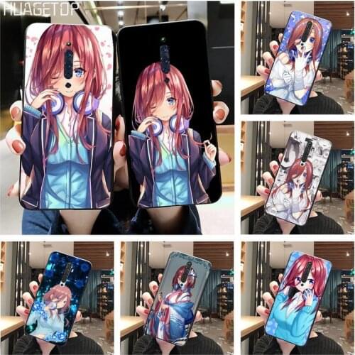 HUAGETOP Nakano miku Gotoubun no Hanayome black Phone Case Hull For Oppo A5 A9 2020 Reno2 z Renoace 3pro Realme5Pro