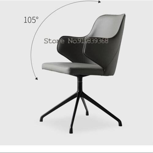 Italian minimalist office chair modern minimalist study desk chair with armrests high back computer swivel chair boss chair