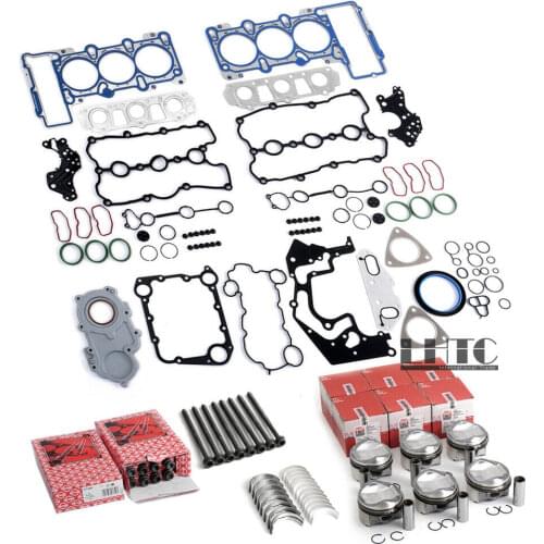 One Set Engine Pistons Gaskets Overhaul Rebuild Kit For Audi A5 A6 A7 A8 S4 S5 Q5 Q7 V W Toua-reg 3.0 TSI TFSI