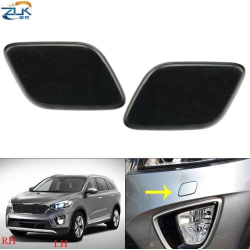 ZUK Headlight Washer Nozzle Cover Spray Case Cap For Kia Sorento 2015-2018 Unpainted Headlamp Cleaning Water Spayer Actuator Lid