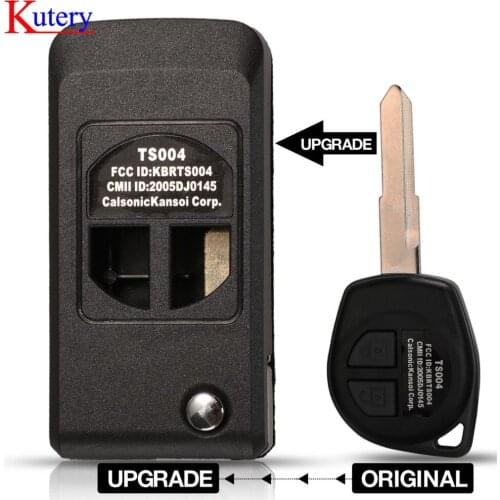 Kutery 5/10/20/50pcs 2 Button Modified Flip Folding Car Remote Key Case Shell For Suzuki SX4 Swift Grand Vitara Key Fob Cover