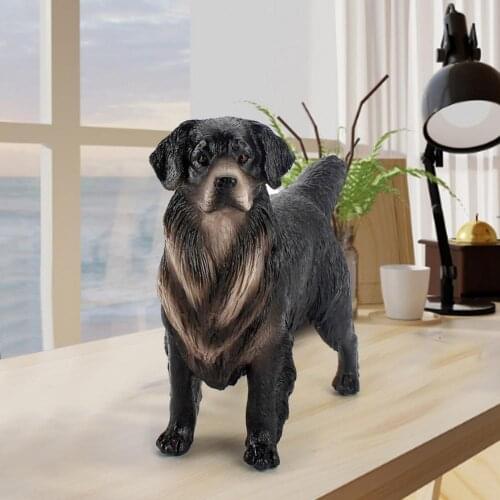Dog Model Miniature Internal Solid PVC Simulation Dog Model Ornament for Kids Toy