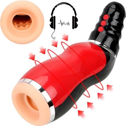 Male Masturbation Cup Real Oral Sucks Male Masturbator Deep Throat Clip Suction Sex Machine Sex Toys for Men Blowjob