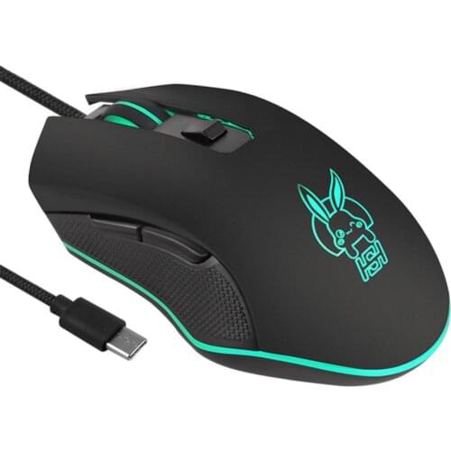 Smooth Ergonomic Type-C 3200DPI Desk Mouse for iMac Wired Mouse Smooth Type-C 3200DPI Desk Mouse for MacBook Pro