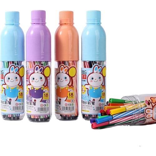 12colors/set students creative washable watercolor pen lucky bottle packing art marker drawing supplies child gift