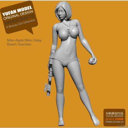 1/35 Resin Kits X detective beauty C resin Soldier self-assembled YFWW35-201995