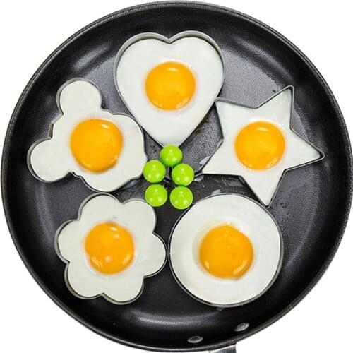 Stainless Steel 4 Style Fried Egg Pancake Shaper Omelette Mold Mould Frying Egg Cooking Tools Kitchen Accessories Gadget Rings