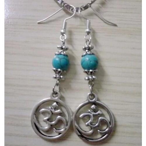 New Hot ! Duplex Large OM Charm Drape Earrings DIY Fashion Jewelry Gift For Woman Fast shipping