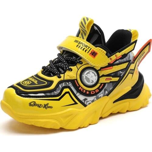 2021 Autumn New Mech Cartoon Kids Leather Waterproof Walking Shoes Non-slip Lightweight Sports Childrens Shoes Boys Quality Ca