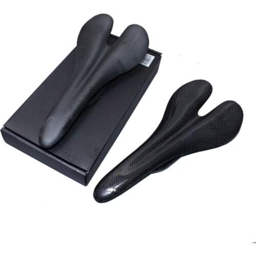 New No logo full carbon MTB road bike seat saddle Carbon Saddle seat 3K Bicycle saddle 95G 270*128mm