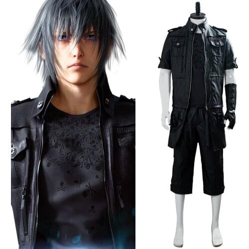 Final Fantasy 15 FF15 Noctis Lucis Caelum Cosplay Costume Jacket Coat Noctis Lucis Caelum Boots Shoes Halloween Carnival Outfit